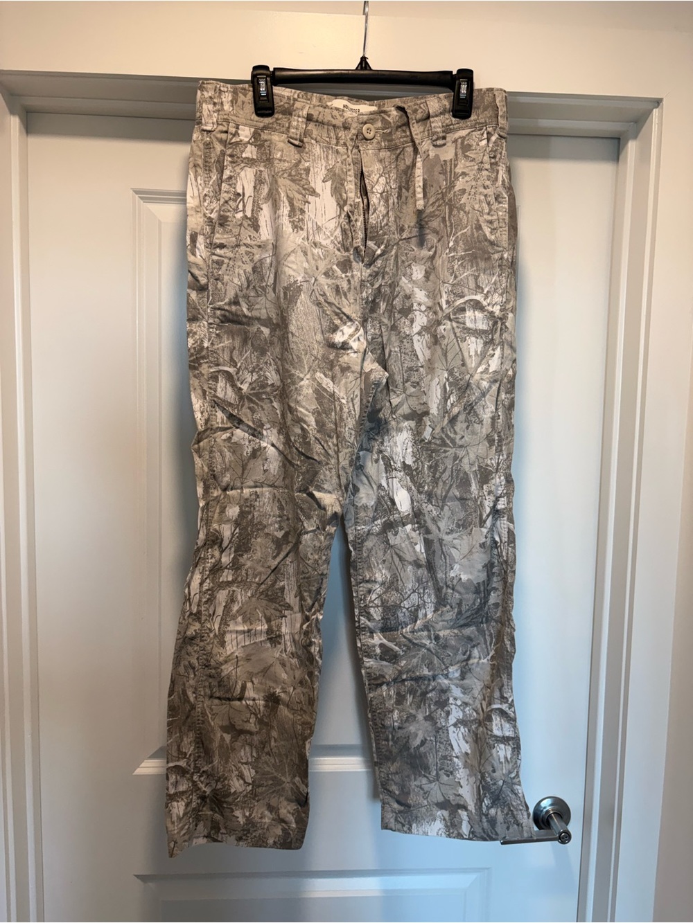 Hollister Gray Camouflage-Pattern Chinos